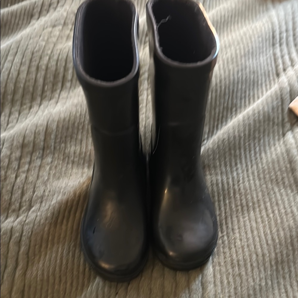 Kids Black Rain Boots